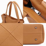 Zency Soft Genuine Leather Handbag Women's Shoulder Bag Winter Fashion Casual Design Shopper Crossbody Large Bucket Tote Bag