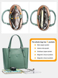 Zency Soft Genuine Leather Women's Tote Bag Handbag Elegant Large Capacity Shopper Bag Purse Cross Body Shoulder Bag For OL 2024