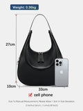 Zency New 2024 Simple Underarm Bag For Women Soft Two Layer Cow Leather Hobo Shoulder Bag Gift Handbag For Wife Lover Girlfriend