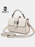 Zency Genuine Leather Top-handle Bag For Women Fashion Envelope Bags Designer Shoulder Brand Handbag Crossbody 2024 Classic