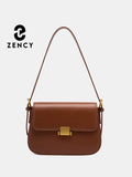 Zency Premium Design Armpit Bag Women's Genuine Leather Handbag 2024 Summer Fashion Square Bag Shoulder Crossbody Gift Ba