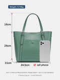 Zency Soft Genuine Leather Women's Tote Bag Handbag Elegant Large Capacity Shopper Bag Purse Cross Body Shoulder Bag For OL 2024